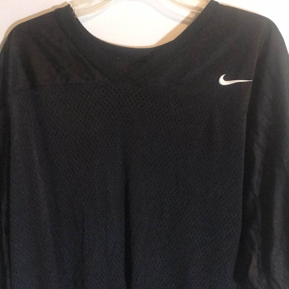 Nike Team Mens XXL Black Mesh Football Practice Jersey V-Neck Short Sleeve - Picture 3 of 11